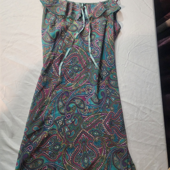 Victoria's Secret Other - Pink Label Victoria's Secret Teal Paisley Chemise Slip Lingerie Dress Sm
